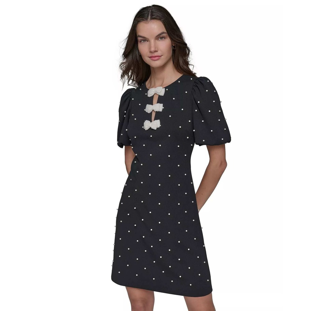 Karl Lagerfeld Paris Bow Detail Sheath Dress Size 4